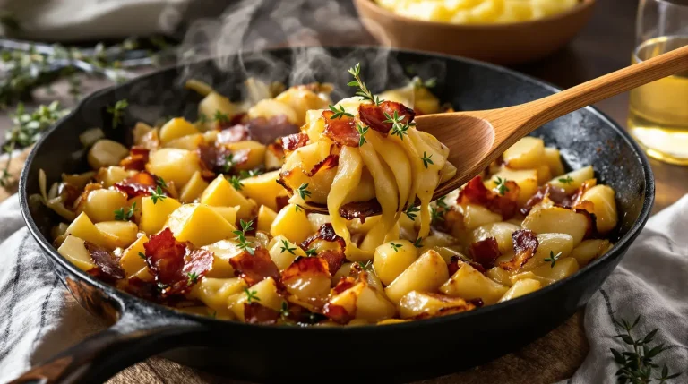 « Je la prépare en 10 minutes » : ma poêlée poireaux-pommes-lardons, simple et rapide pour tous « Je la prépare en 10 minutes » : ma poêlée poireaux-pommes-lardons, simple et rapide pour tous