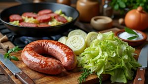 découvrez notre recette traditionnelle pour préparer une savoureuse saucisse au chou à l'ancienne, un plat réconfortant et plein de saveurs du terroir.