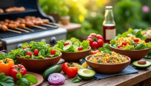 découvrez nos recettes de salades fraîches et savoureuses, parfaites pour accompagner et sublimer votre barbecue réussi en toutes occasions.