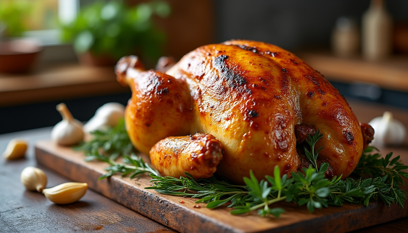 découvrez comment cuire un poulet de 2 kg au four pour obtenir une viande tendre et savoureuse grâce à nos astuces simples et efficaces.