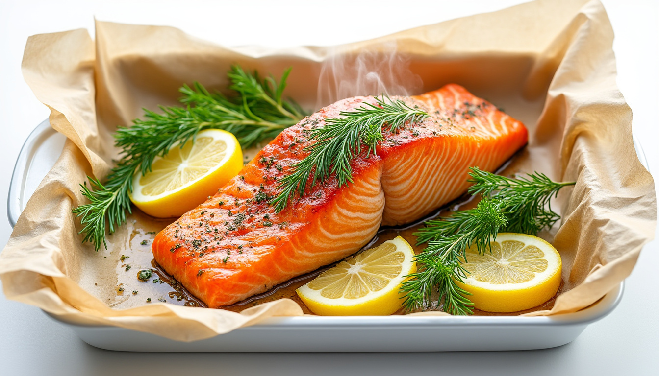 Comment réussir la cuisson du saumon en papillote au four découvrez nos astuces pour réussir la cuisson du saumon en papillote au four, une méthode simple et savoureuse pour un plat sain et parfumé.