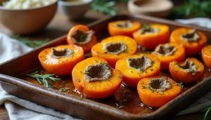 découvrez la recette simple et gourmande de kaki au four de laurent mariotte, idéale pour régaler vos papilles avec un dessert fruité et savoureux.